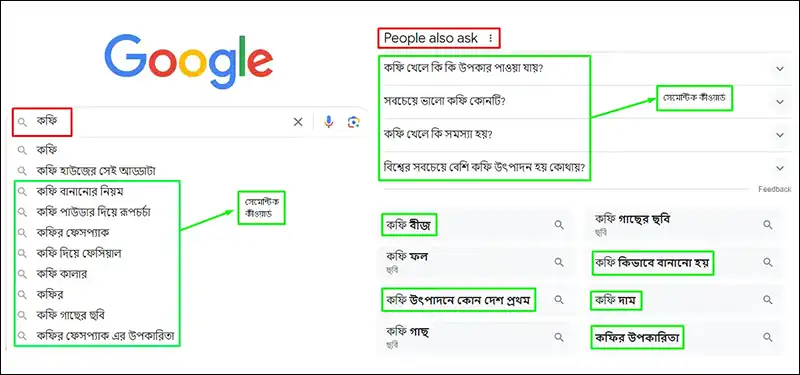 সেমেন্টিক কীওয়ার্ড রিসার্চ টুলসের স্ক্রিনশট