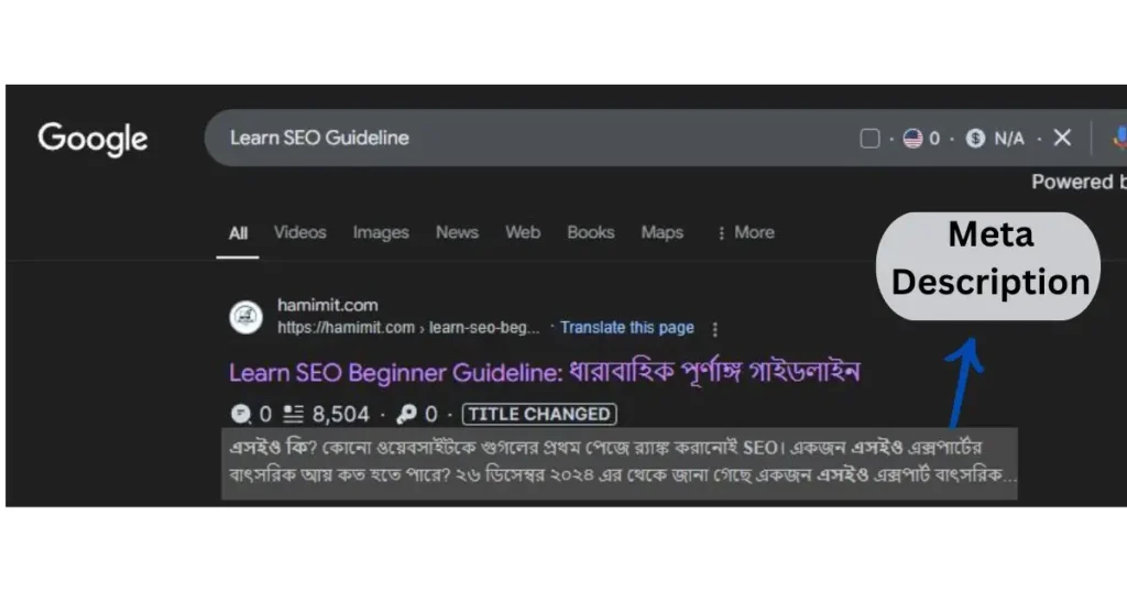 Example Of Meta Description In Google