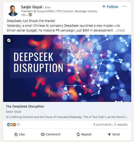 Deepseek Linkedin Post