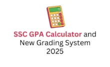 SSC GPA Calculator and New Grading System 2025