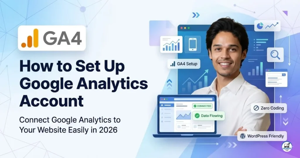Google Analytics GA4 setup guide for WordPress websites by HAMIMIT SEO agency.