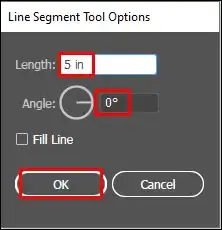 Create Line with Line Segment Tool Options